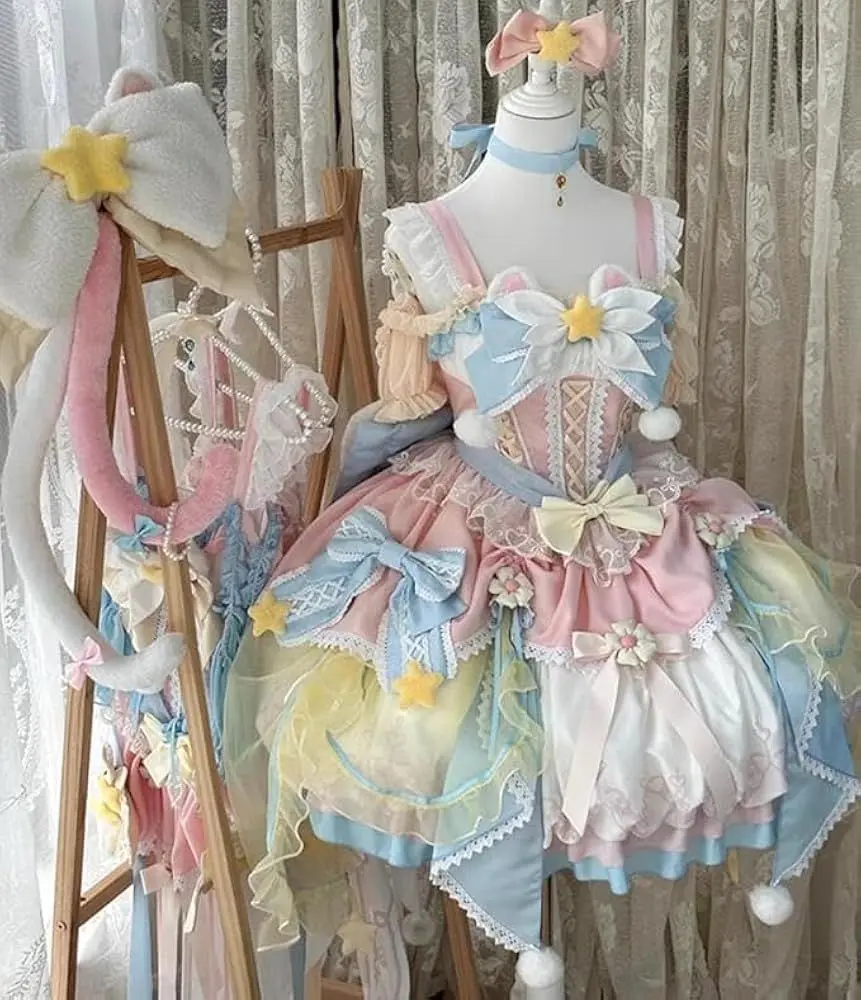 Toalice バレリーナリボンデコワンピース ロリィタ風 toAlice 魔法少女リボン襟ワンピース セーラー ロリータ｜Yahoo