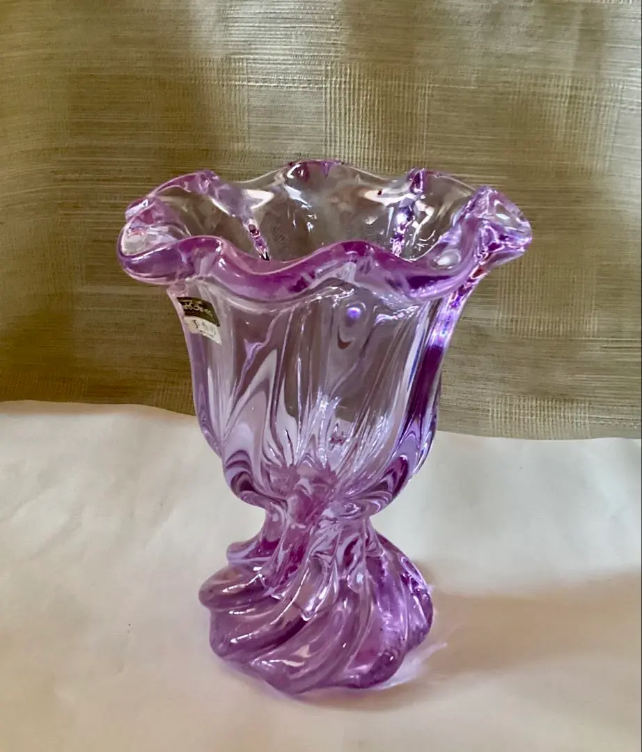 Thumbnail of Handmade Purple Frilly Vase