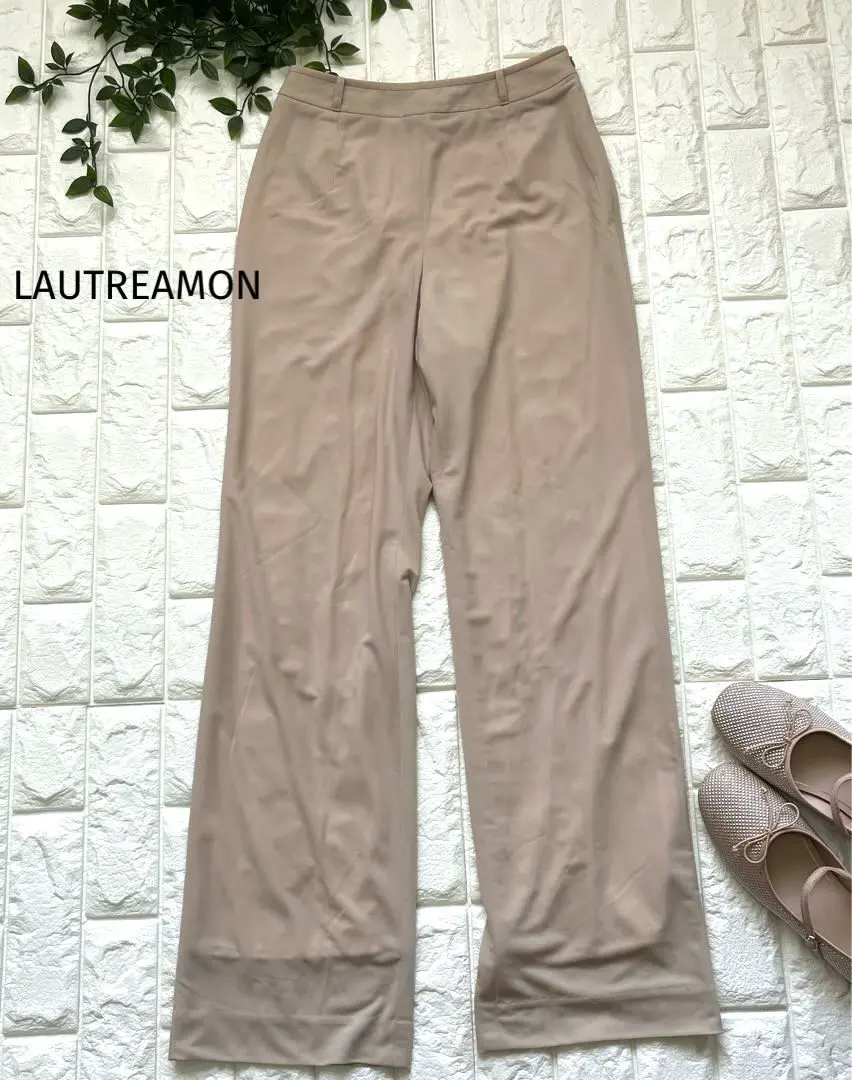 Thumbnail of Excellent condition! LAUTREAMONT beige chiffon wide pants, size 2