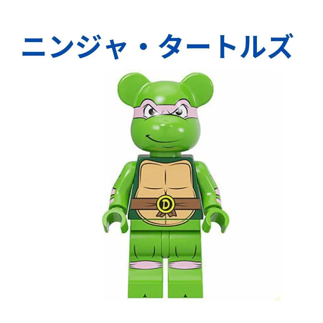 bearbrickタートルズ  Raphael 400%100%新品未開封 Medicom BE@RBRICK TMNT Raphael 100% 400% Bearbrick Figure