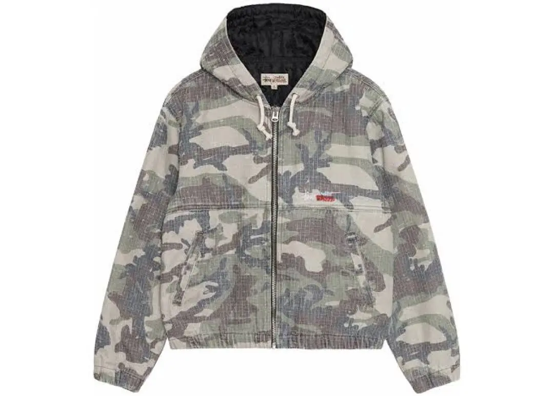 【STUSSY】ワークジャケット ☆コントラストステッチ ☆カモフラ 스투시 스텐팻 카모 워크 자켓 노스 포크 | Stussy | KREAM