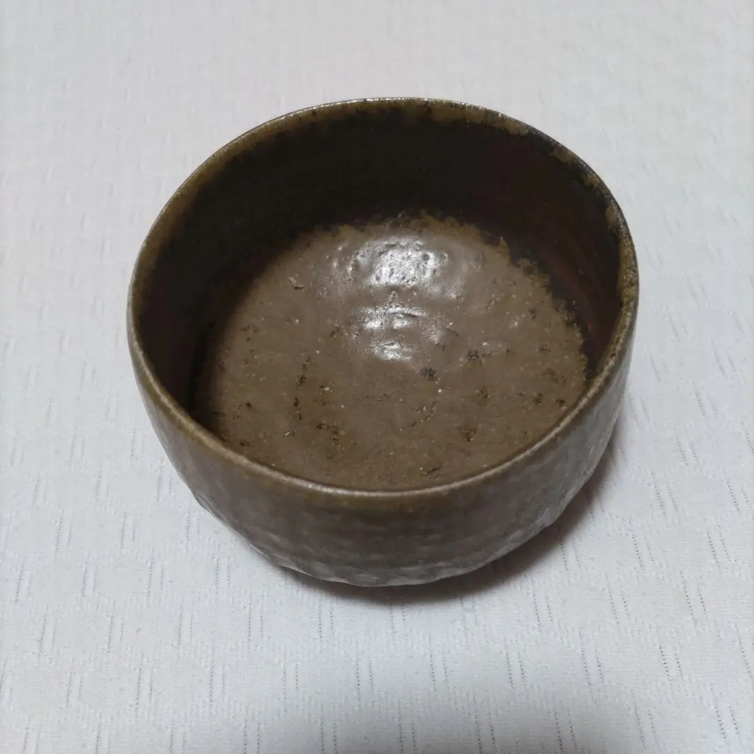 Thumbnail of Matcha tea bowl, ceramic, brown, round, Bizen ware (ash glaze)