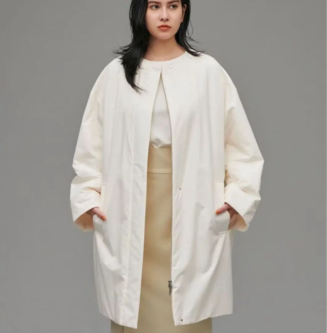 Thumbnail of Uncrave Padding Middle Coat Ecru 1