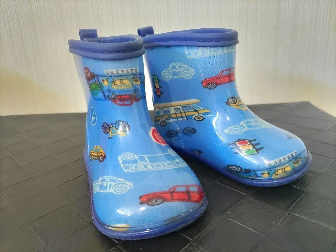 kids foret 長靴 藍色 汽車 的縮圖