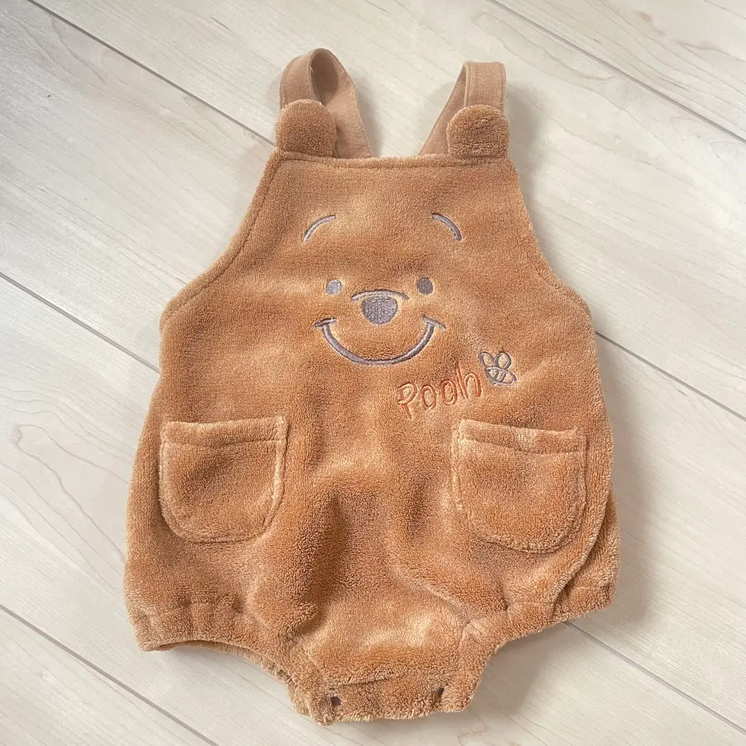 Thumbnail of Winnie the Pooh Romper Brown Overalls Winter Fluffy 80cm Disney