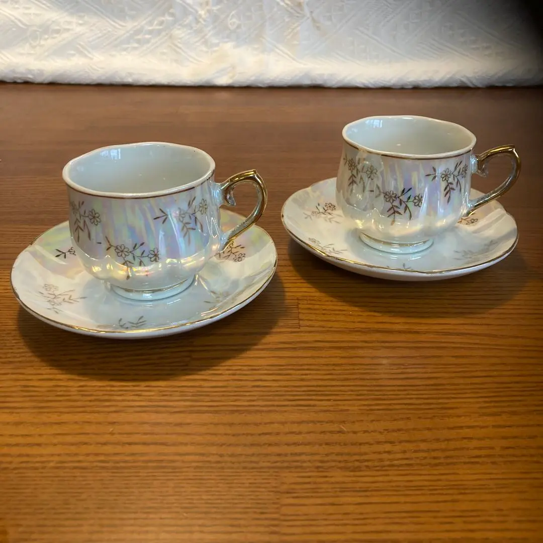 Thumbnail of Set of 2 coffee cup and saucer sets, Showa retro