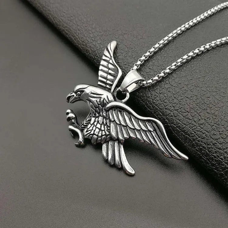 Thumbnail of Restock: Silver Accessories Necklace Chain Eagle Feather