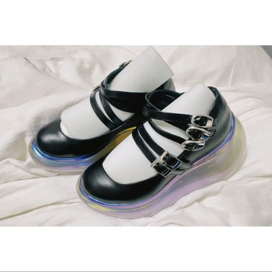 ミキオサカベ　ストラップ付き ブラックローファー New 