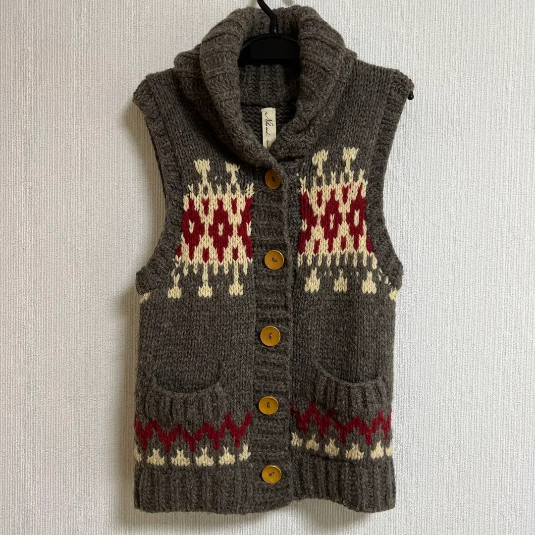 Thumbnail of Nico Nordic Pattern Knit Vest, Gray