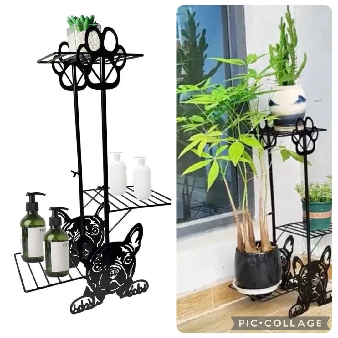 PENGYETHTY 浴室置物架 花架 3層黑色 的縮圖