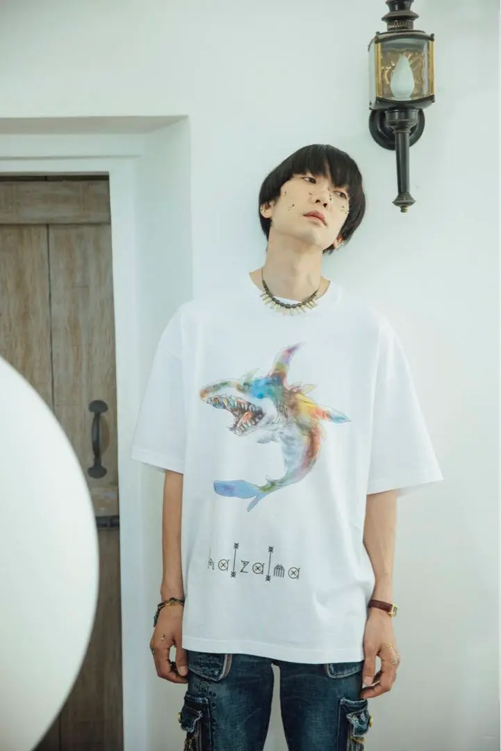 希少 ハザマ マツイリョウスケ 描いて殴って描き殴ったカットソー 半袖Tシャツ 希少 ハザマ マツイリョウスケ 描いて殴って描き殴った