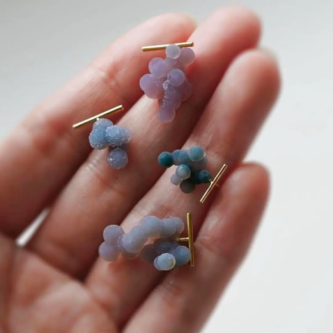 週末限定価格！トーカティブ　talkative クレスト ピアス CREST / Pierced Earrings / Lily / Rutile Quartz