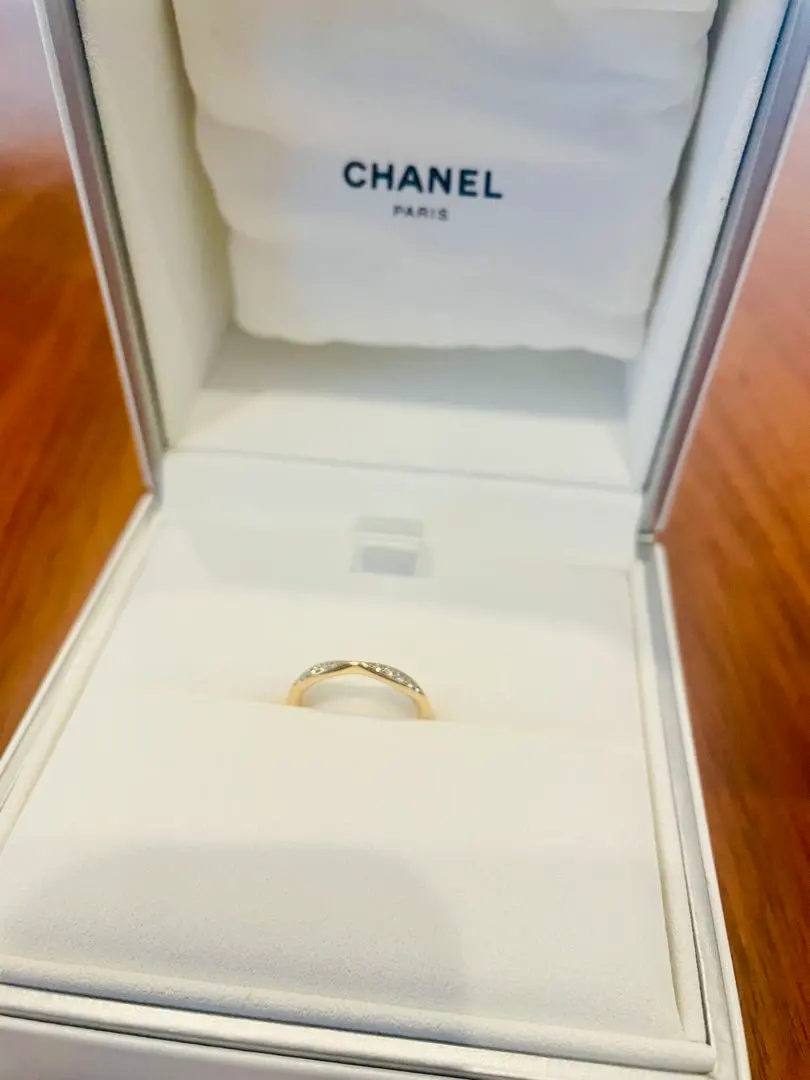 最終価格CHANEL カメリア　フルエタニティ43号 シャネル カメリア フルエタニティ ダイヤ リング 750(PG) 43