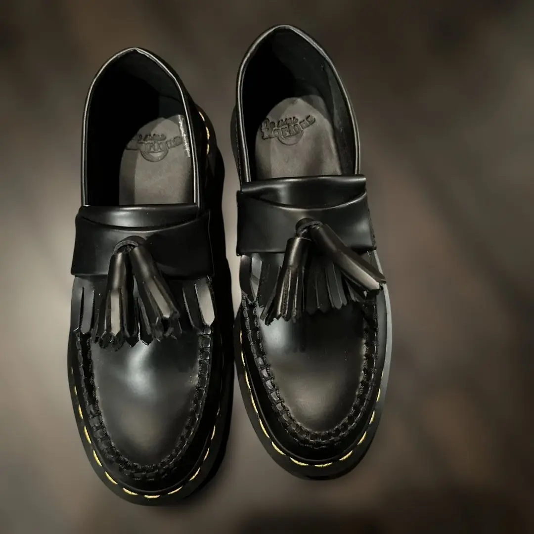 Thumbnail of Dr. Martens Black Leather Tassel Shoes