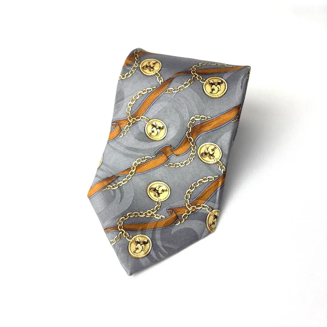 Thumbnail of 1180 Lloyd's Mickey Mouse Disney All-over Pattern Silk Tie Gray