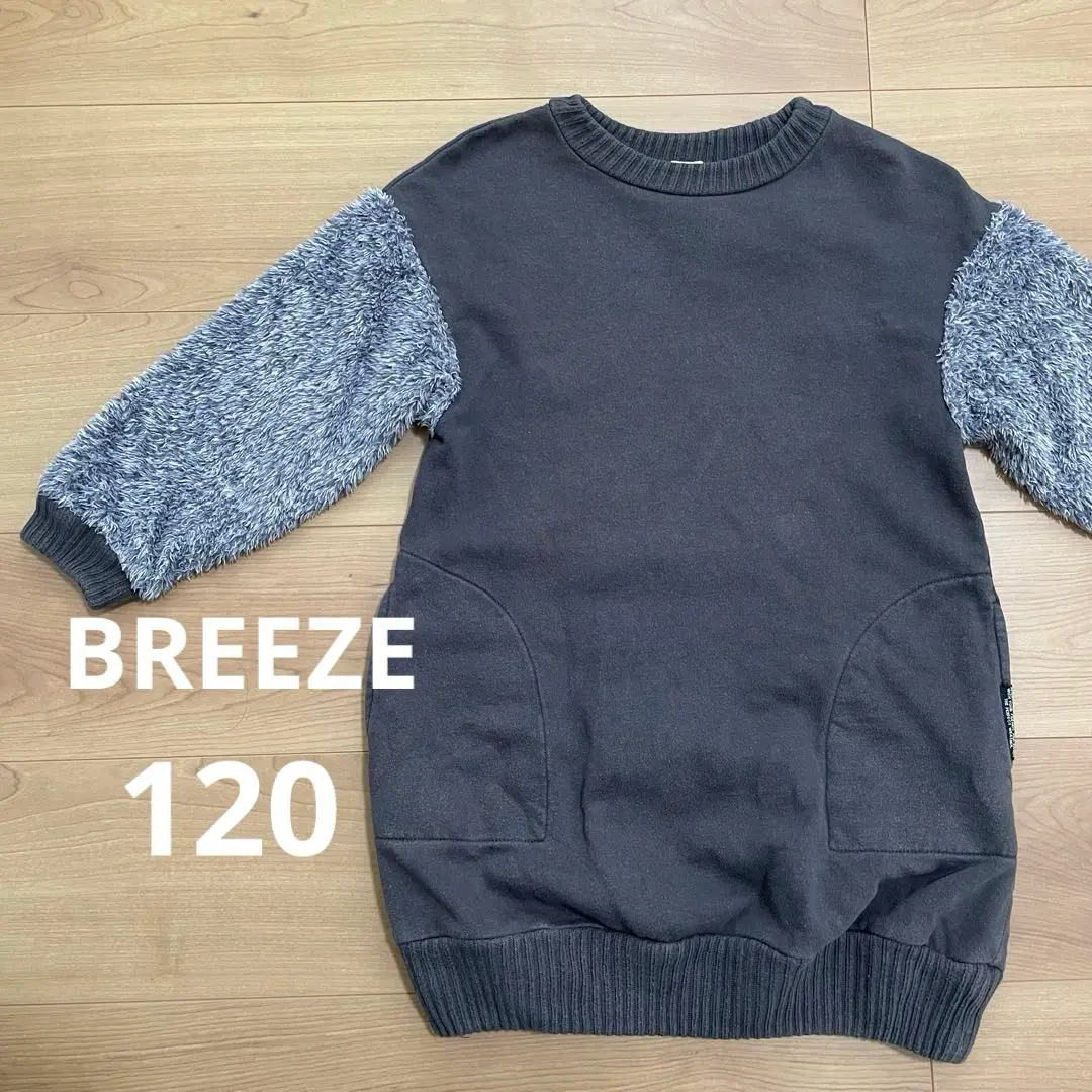 BREEZE 長袖 運動衫 上衣 毛絨袖子 附口袋 的縮圖