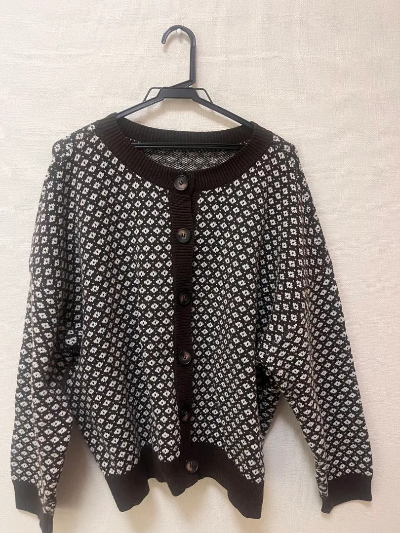 Thumbnail of classicalelf 2-way Jacquard Oversized Knit Cardigan