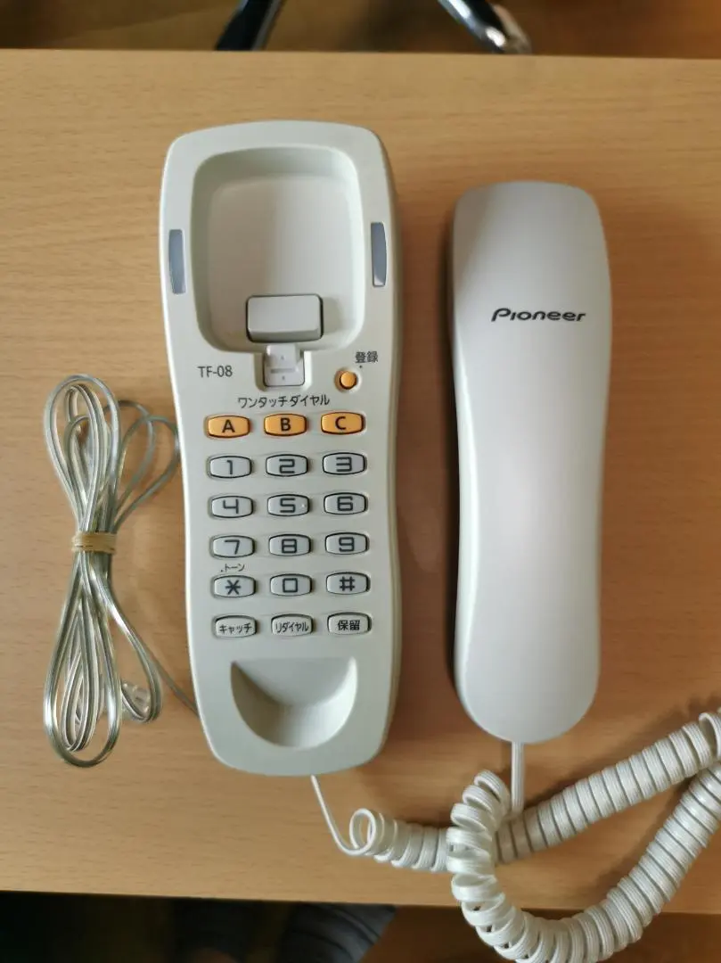 ブラザー 電話FAX-210、外付け電話機（パイオニアTF-08-W） Pioneer パイオニア TF-08-W シンプル電話機 小型 コンパクト