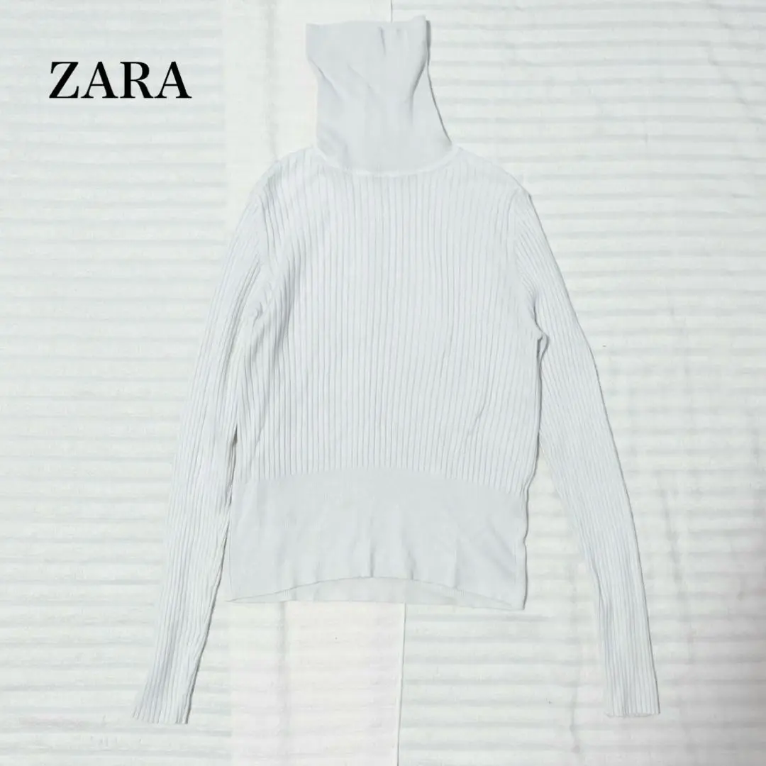 ZARA 高領羅紋針織毛衣 大尺碼 休闲 优雅 漂亮 的縮圖