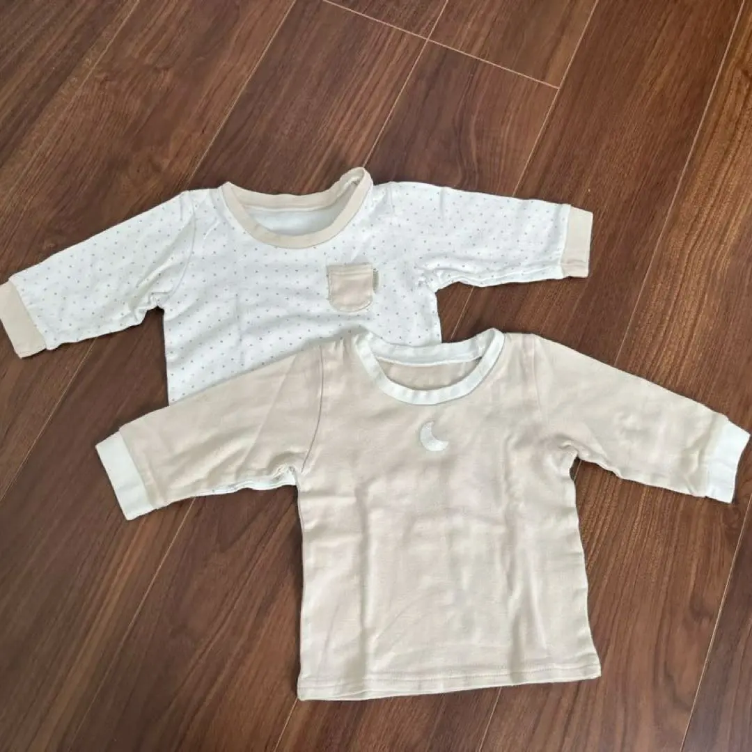 米色圓點花紋 襯衫內衣 2件組 的縮圖