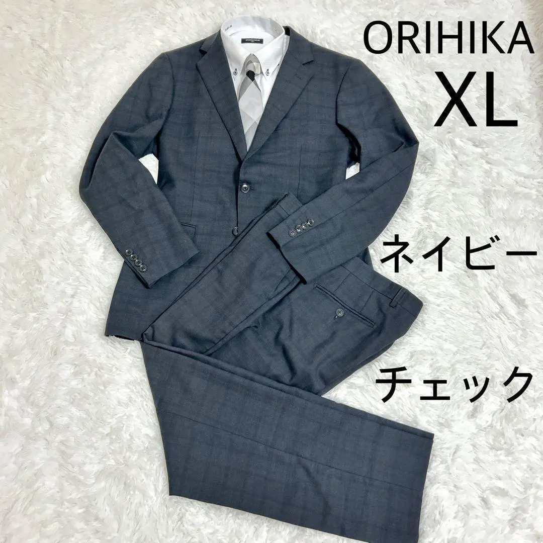 【高級面料規格】ORIHICA 西裝套裝 180 格紋 XL 770 的縮圖