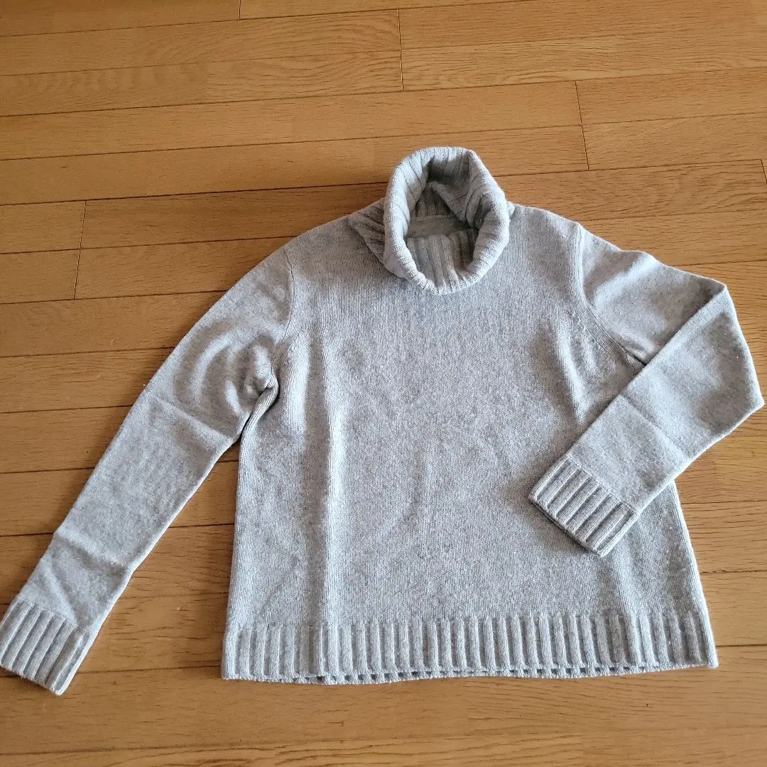 Thumbnail of Gray turtleneck sweater, long sleeves