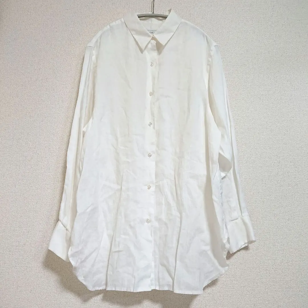 SLOBE IENA 亞麻 長袖襯衫 白色 的縮圖