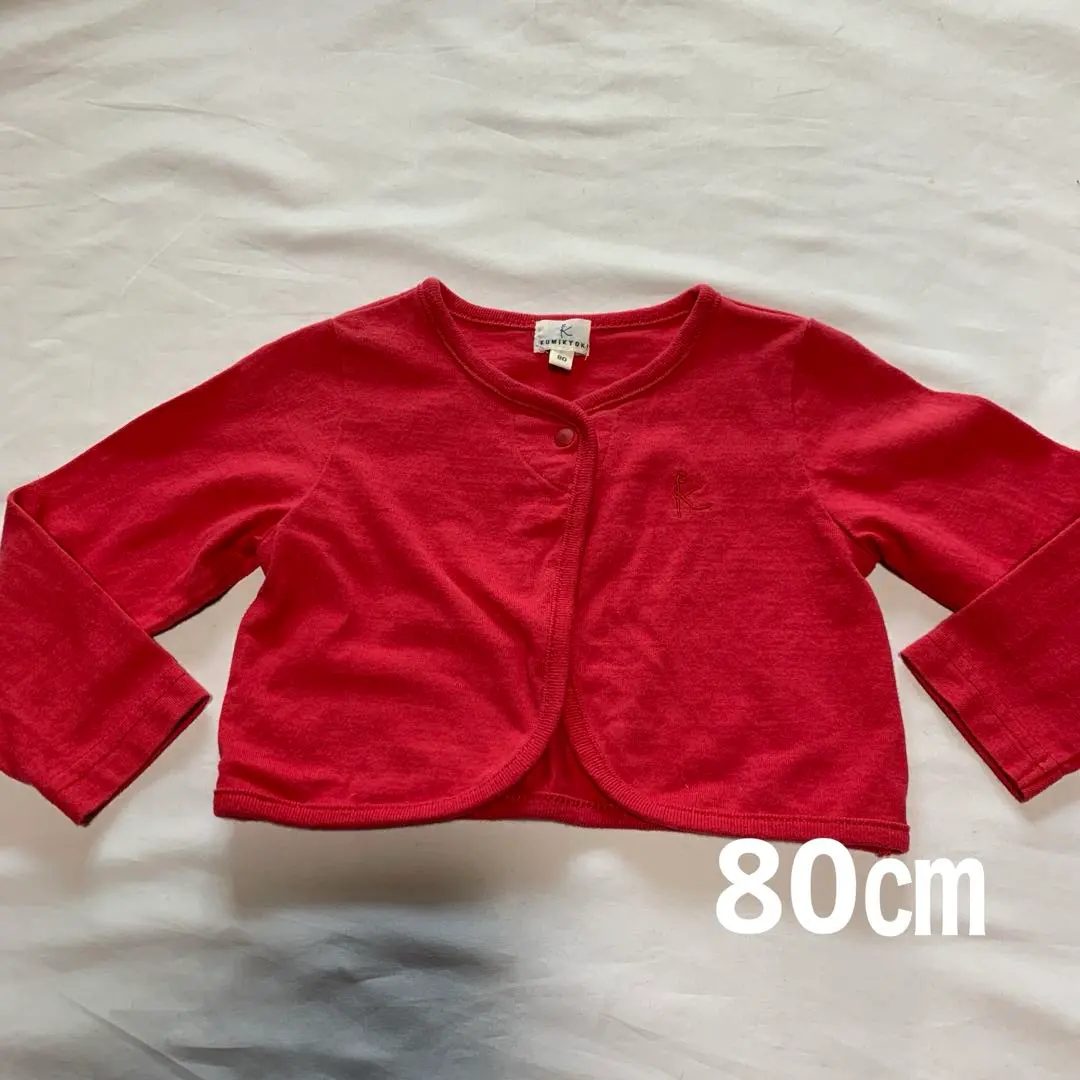 Thumbnail of 【Excellent Condition】Kumikyoku T-shirt fabric Bolero 80cm