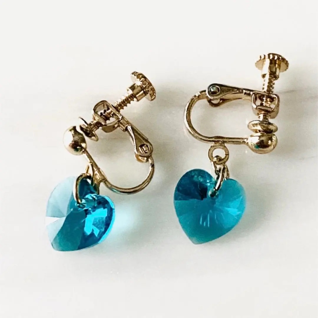 心形 耳環 深海藍 的縮圖