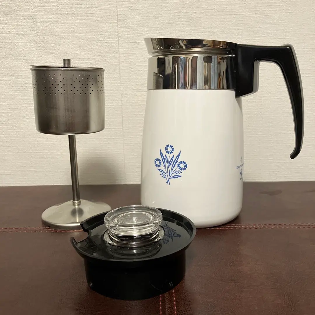 コーニングウェア: パーコレーター　４カップ コーニングウェア コーンフラワー 4カップ パーコレーター