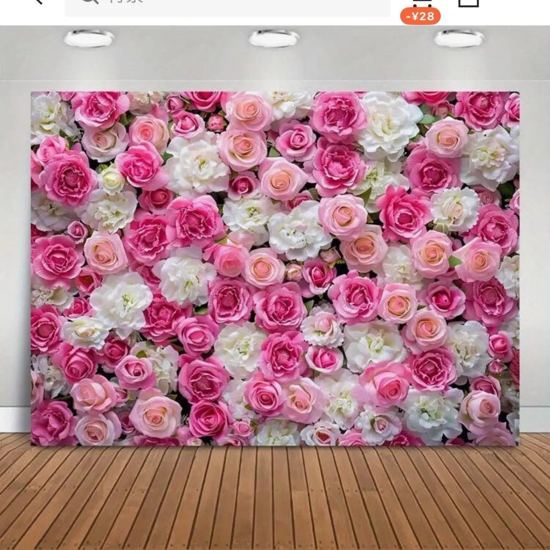 玫瑰花紋 背景布 180x230cm 聚酯纖維製 的縮圖