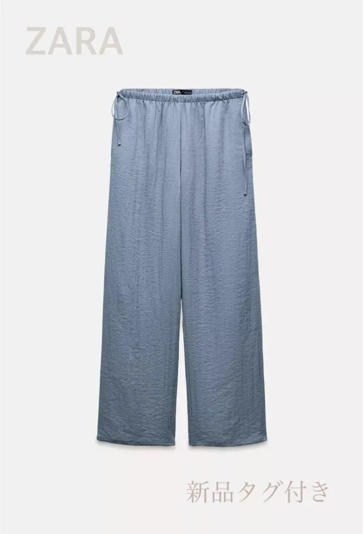 ☆ドイツ発*ZARA*新作*ストライプパラッツォパンツ/GREY☆ ☆ドイツ発*ZARA*新作*ストライプパラッツォパンツ/GREY☆ (ZARA