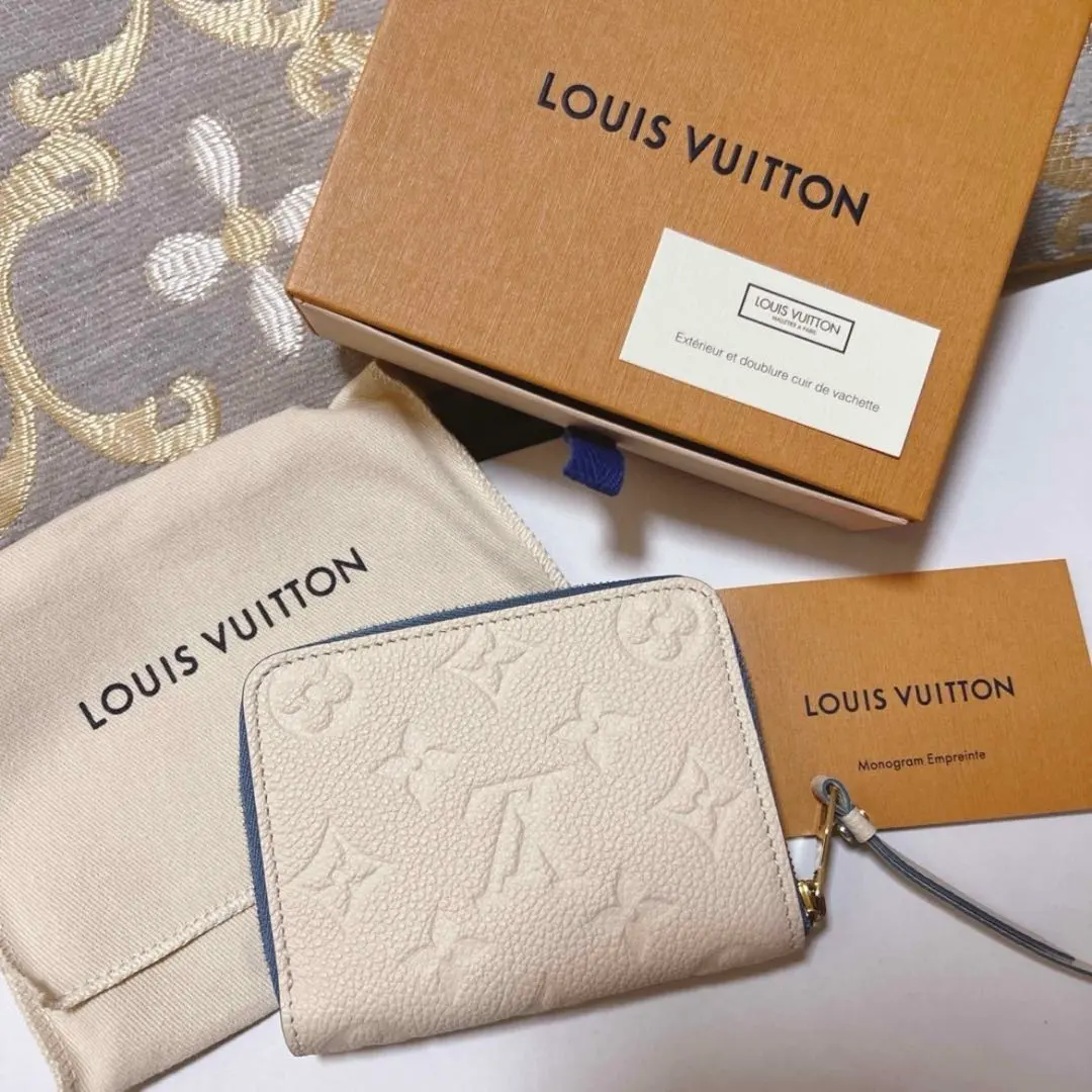 路易威登 Zippy Coin Purse Amarante 藍色牛仔布×奶油色 的縮圖