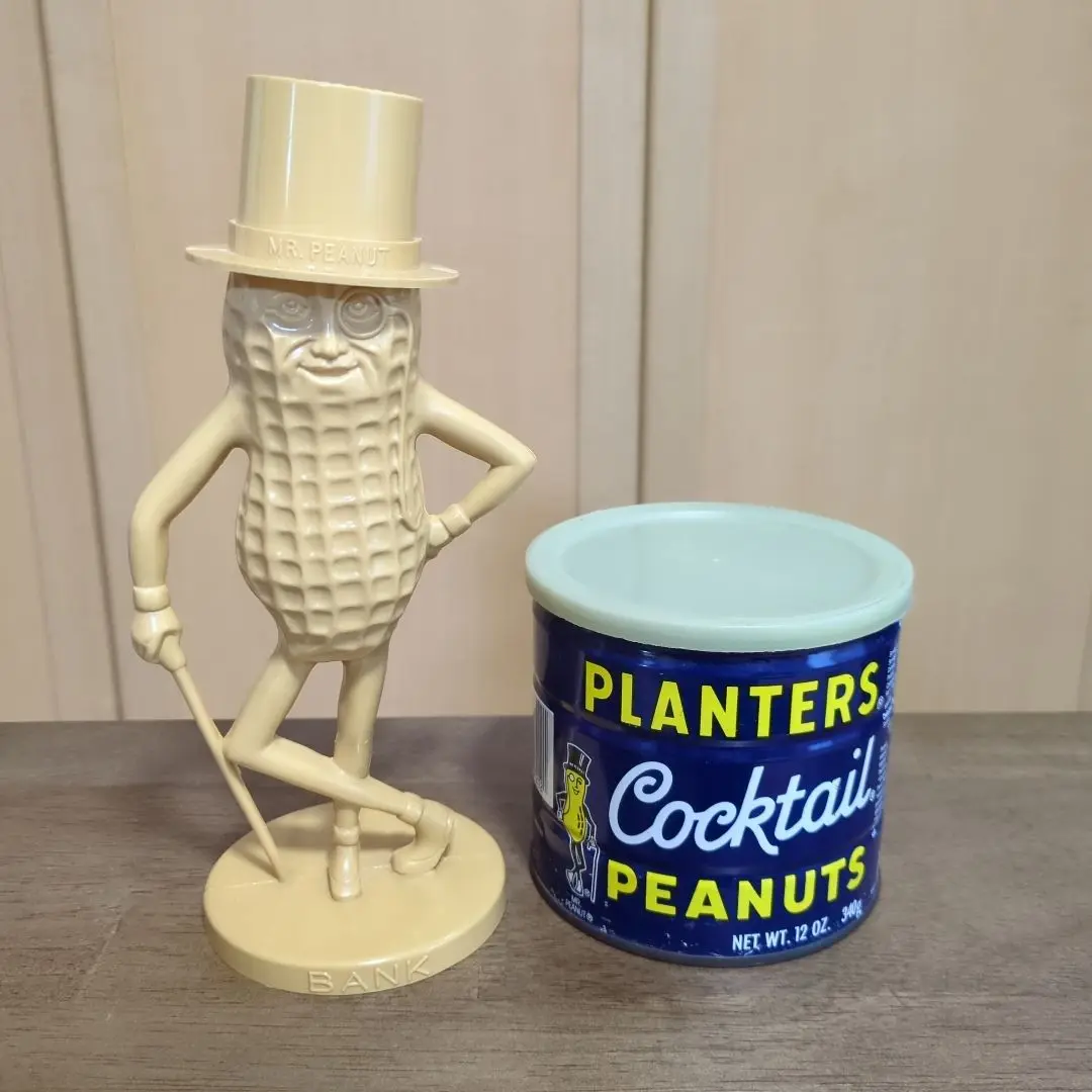 美品　未使用品　ミスターピーナッツ　陶器製　貯金箱　Mrピーナッツ　ロカビリー 美品 未使用品 ミスターピーナッツ 陶器製 貯金箱 Mrピーナッツ
