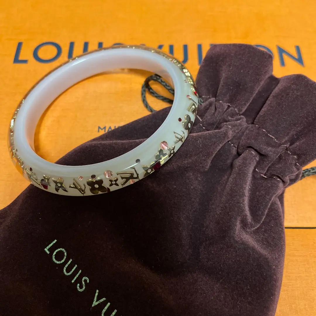 ルイヴィトン、アンクルージョン 透明アクリル 花模様 バングル 楽天市場】【ジュエリー】LOUIS VUITTON ルイ ヴィトン ブラスレ