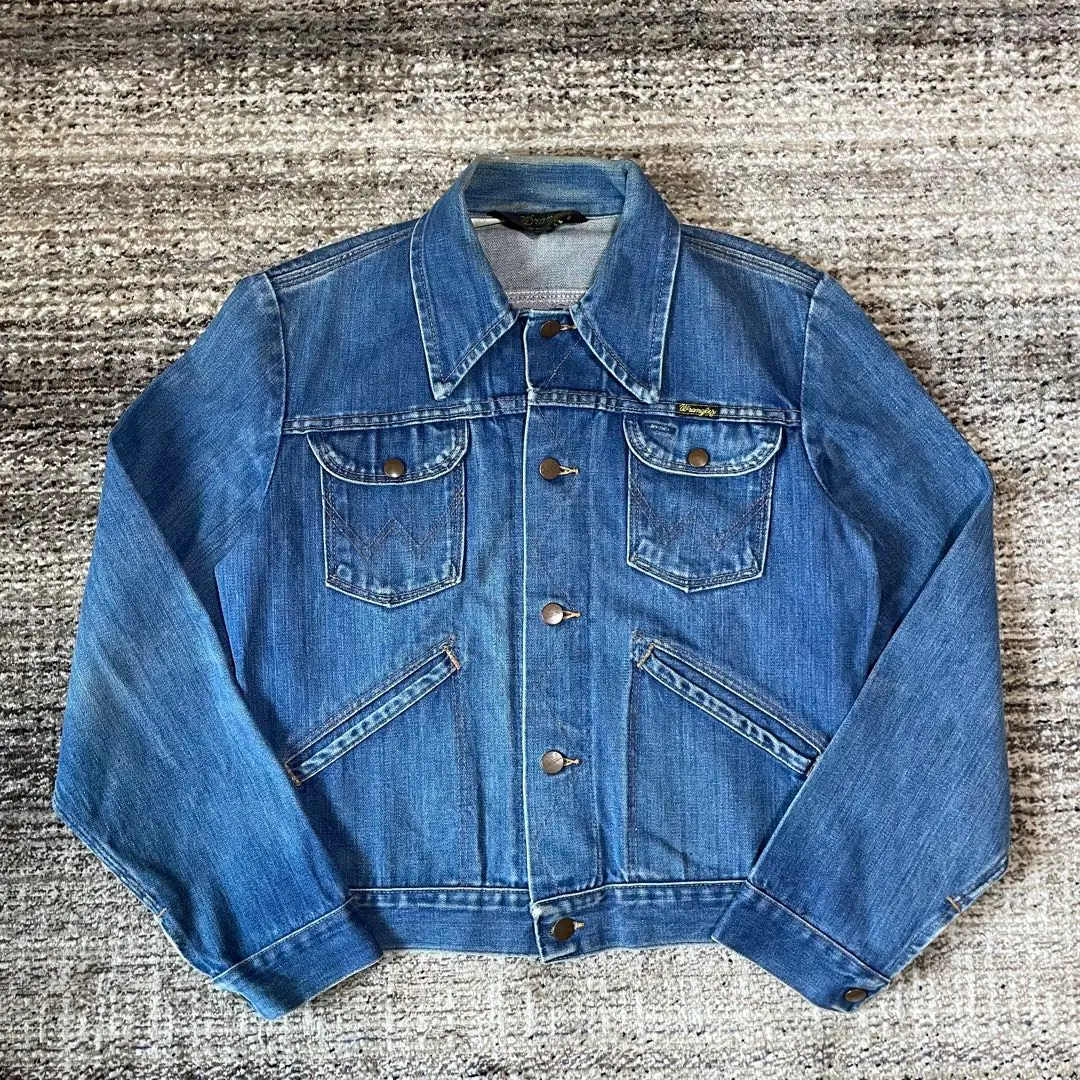 70s Wrangler 124MJ デニムジャケット USA製 黒タグ 44 70s Wrangler 124MJ デニムジャケット USA製 黒タグ 44 - メルカリ