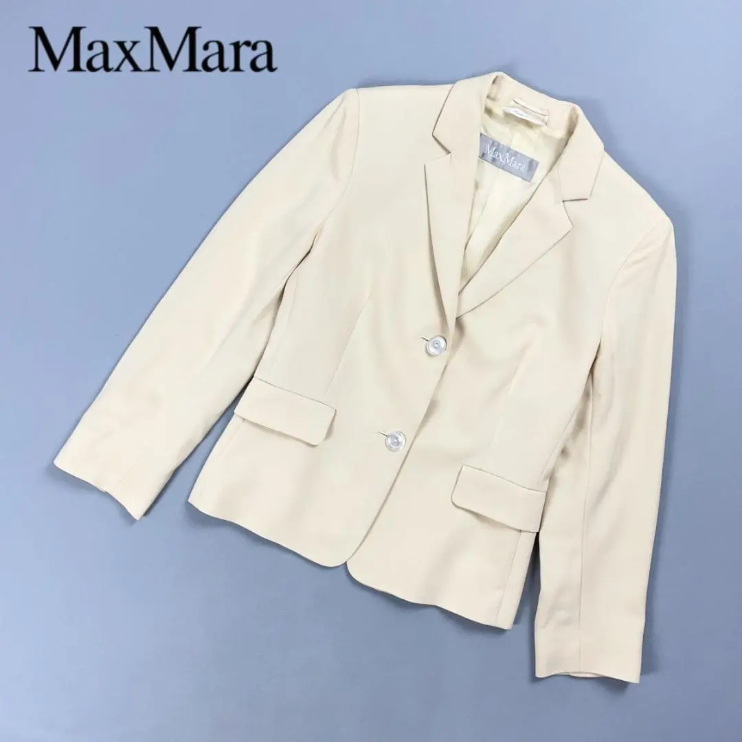 麥絲瑪拉 西裝外套 全內襯 羊毛混紡 米色 38*HD11 的縮圖