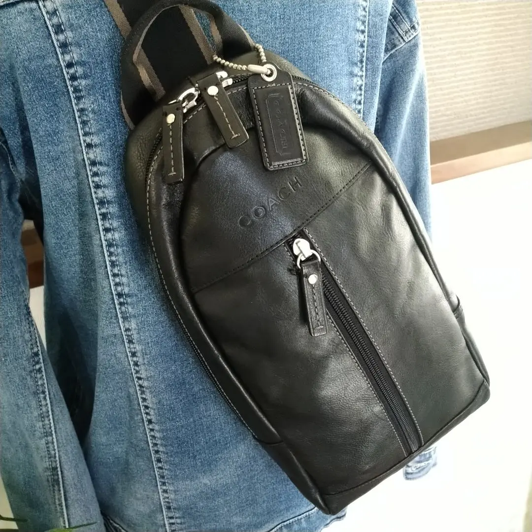 Thumbnail of COACH Body Bag f70811 Crossbody Leather Black Heritage
