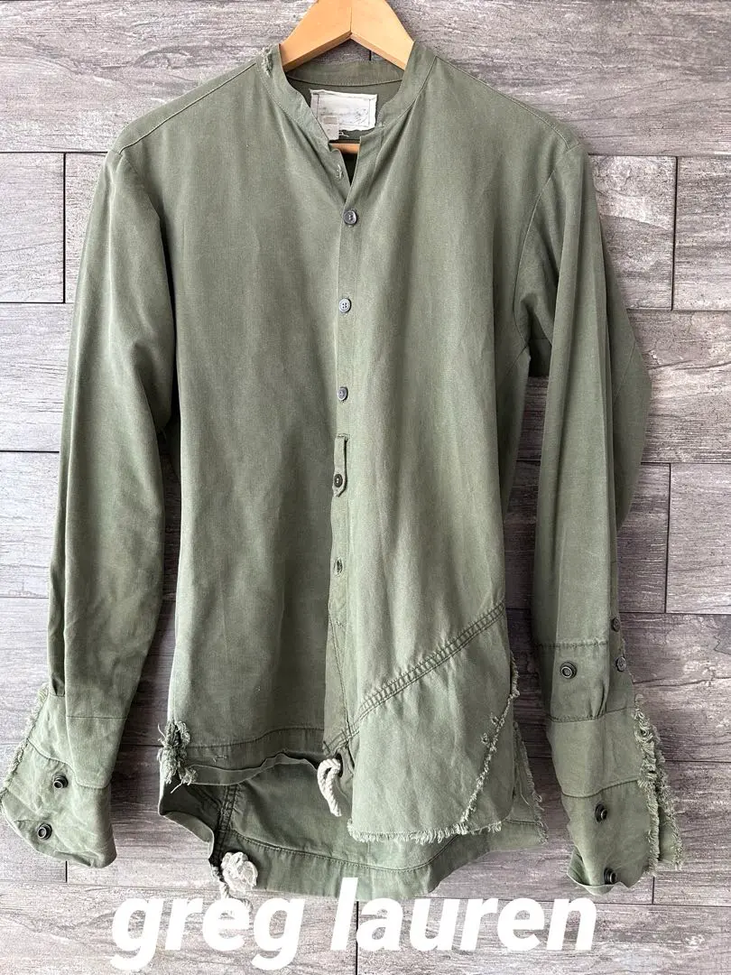 値下げGREG LAUREN studio shirt スタジオシャツ襤褸