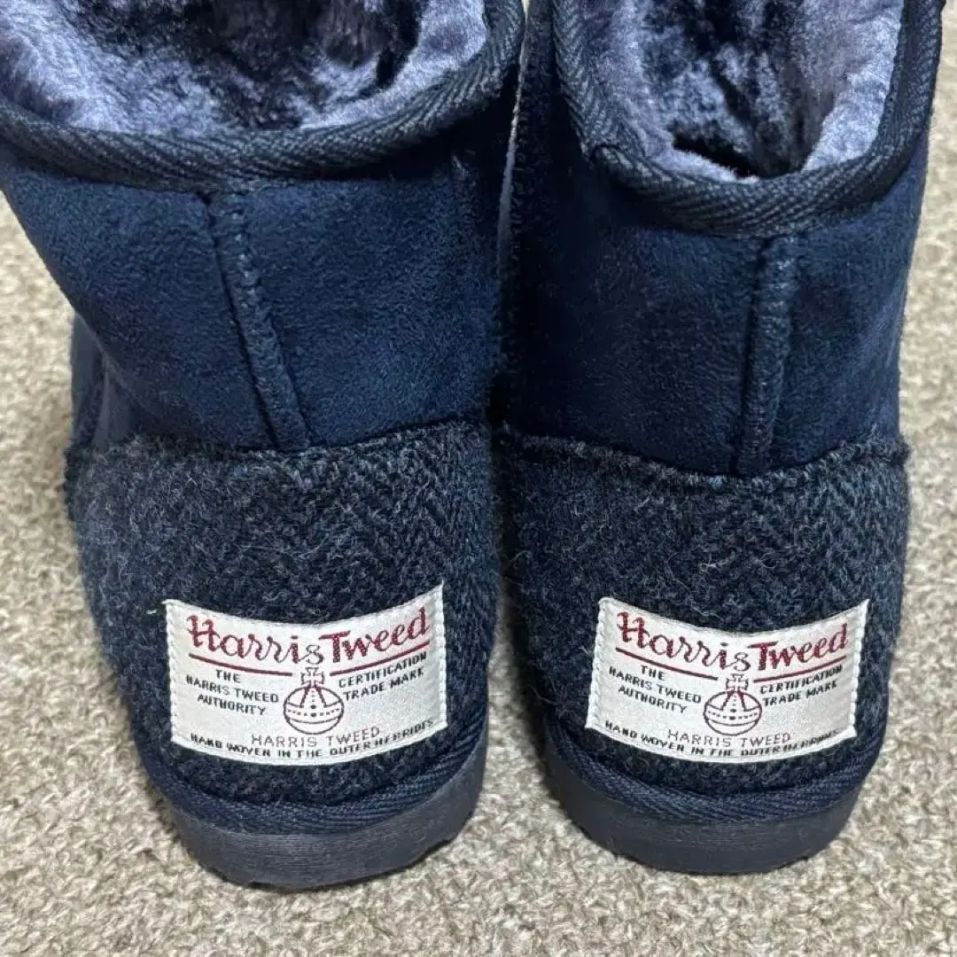 Thumbnail of New Harris Tweed Boots, Navy, LL Size