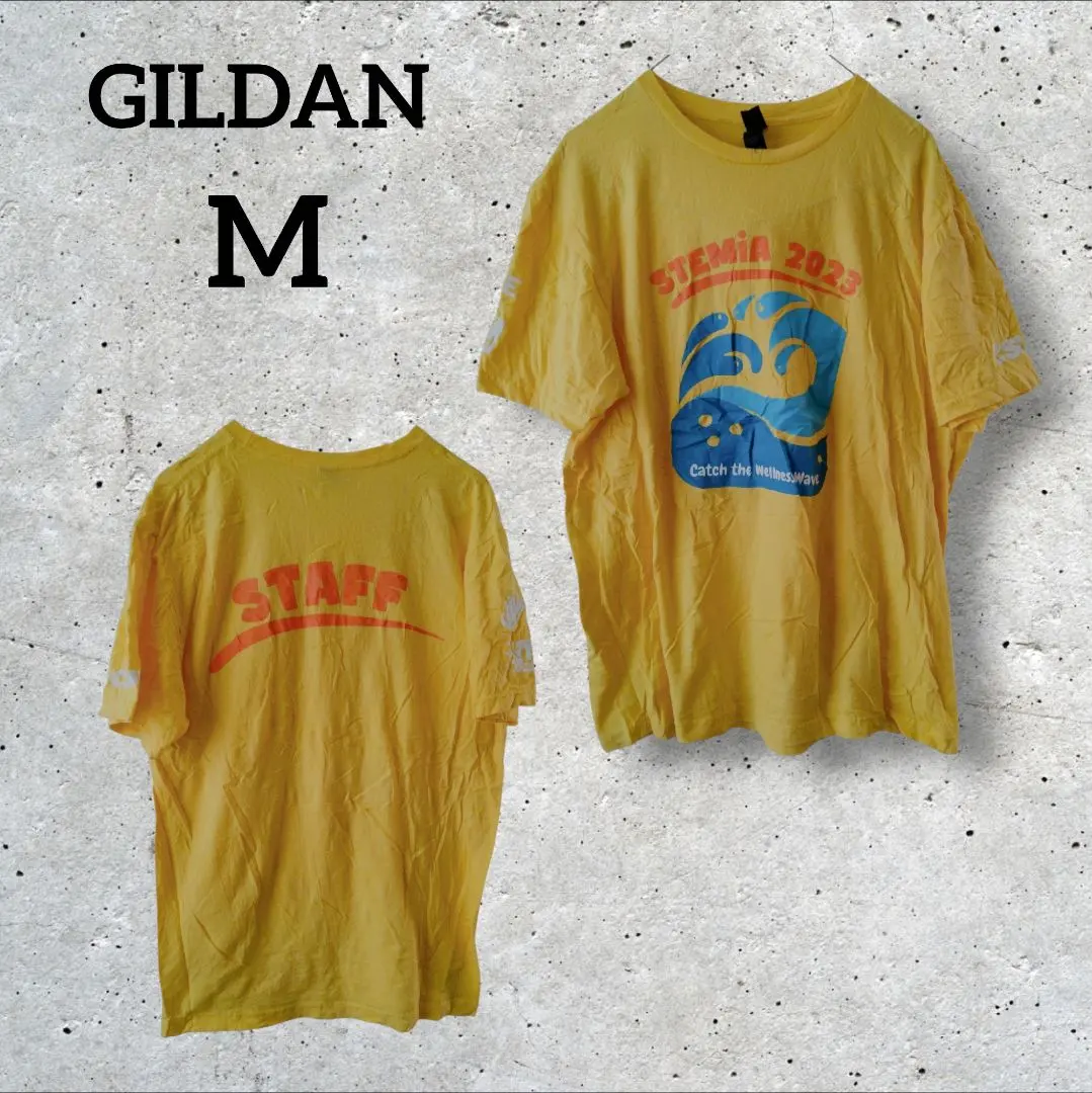 STEMIA 2023 黃色印花T恤 M尺寸 的縮圖