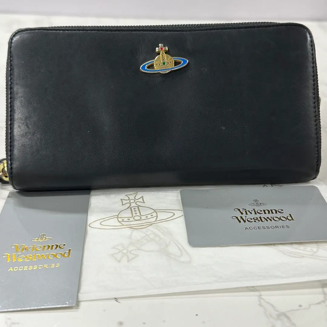 新品同様‼️ Vivienne Westwood 銀包 長銀包 Orb 拉鍊 的縮圖