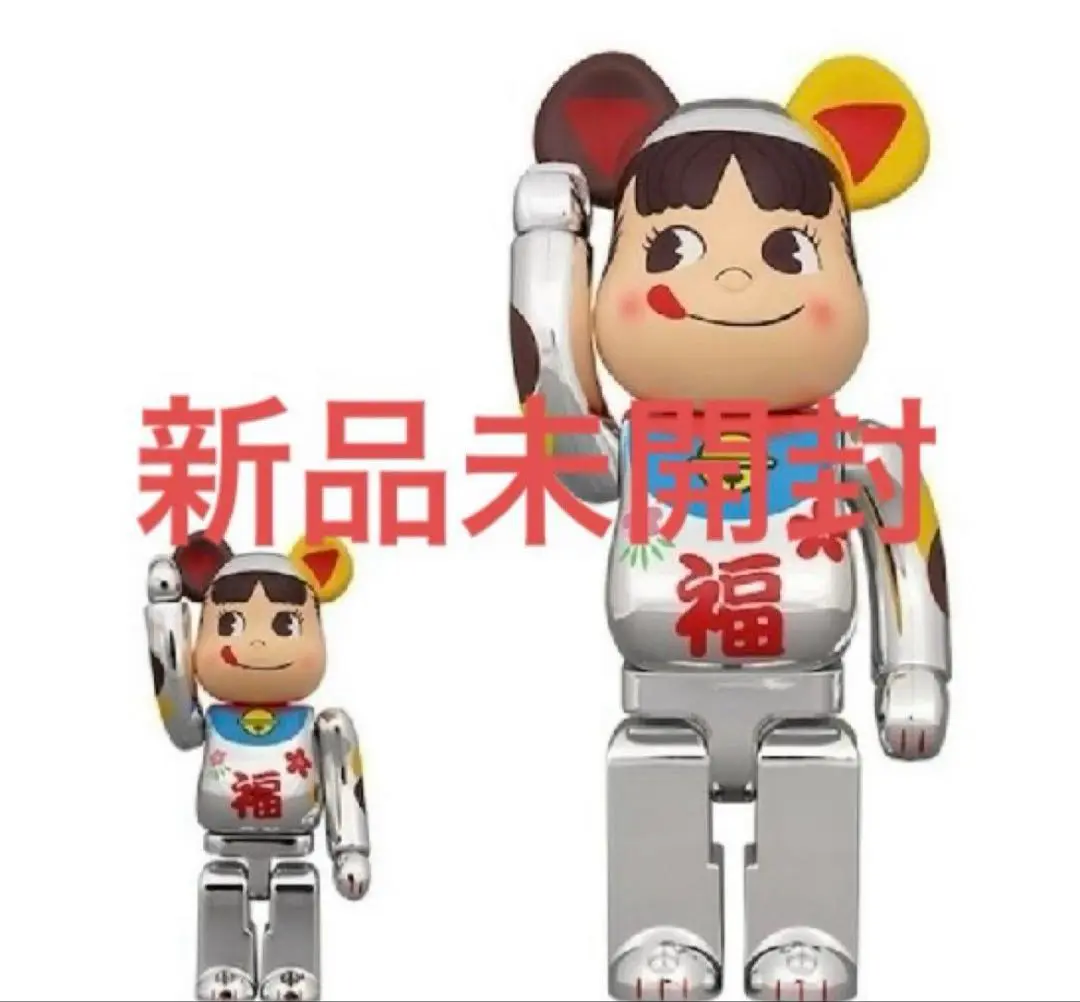 ★BE@RBRICK 招き猫 ペコちゃん 福 金メッキ 100% &amp; 400%★ 早割チケット BE@RBRICK 招き猫 ペコちゃん 福 金メッキ 400
