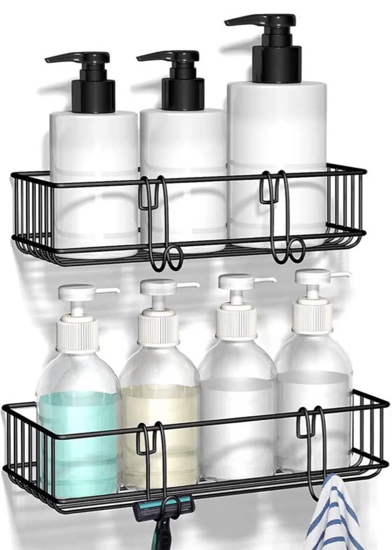 浴室用置物架 淋浴架 收納架 收納棚 黑色 的縮圖