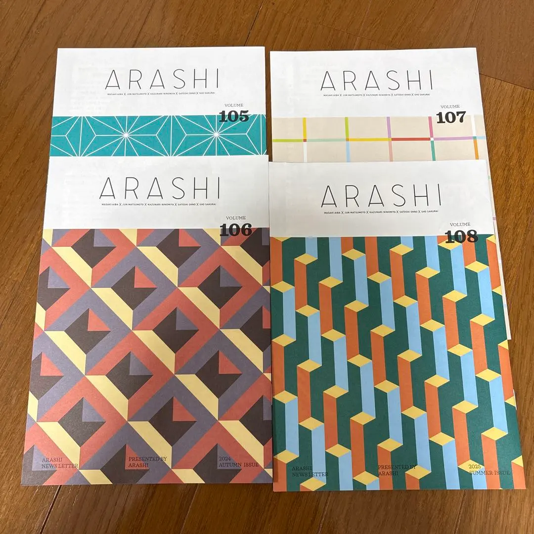 Thumbnail of ARASHI Fan Club Newsletter Issues 105-108 Set