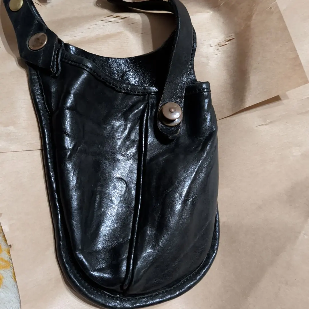 Thumbnail of Excellent condition ISAMU KATAYAMA BACKLASH waist pouch, tannin dyed, black