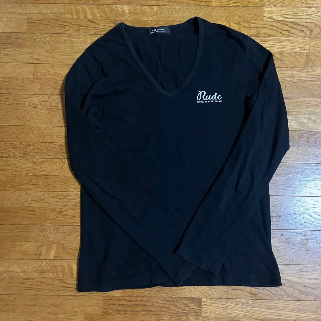 RUDE GALLERY 長袖カットソー サイズL RUDE GALLERY ルードギャラリー フレンチリネン ロングシャツ