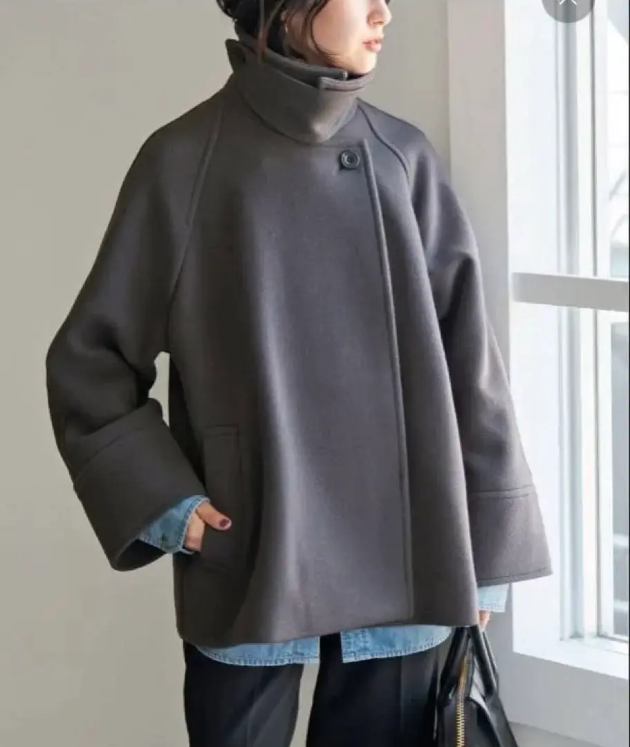 W/Nyモッサステンカラーショートコート spick&span