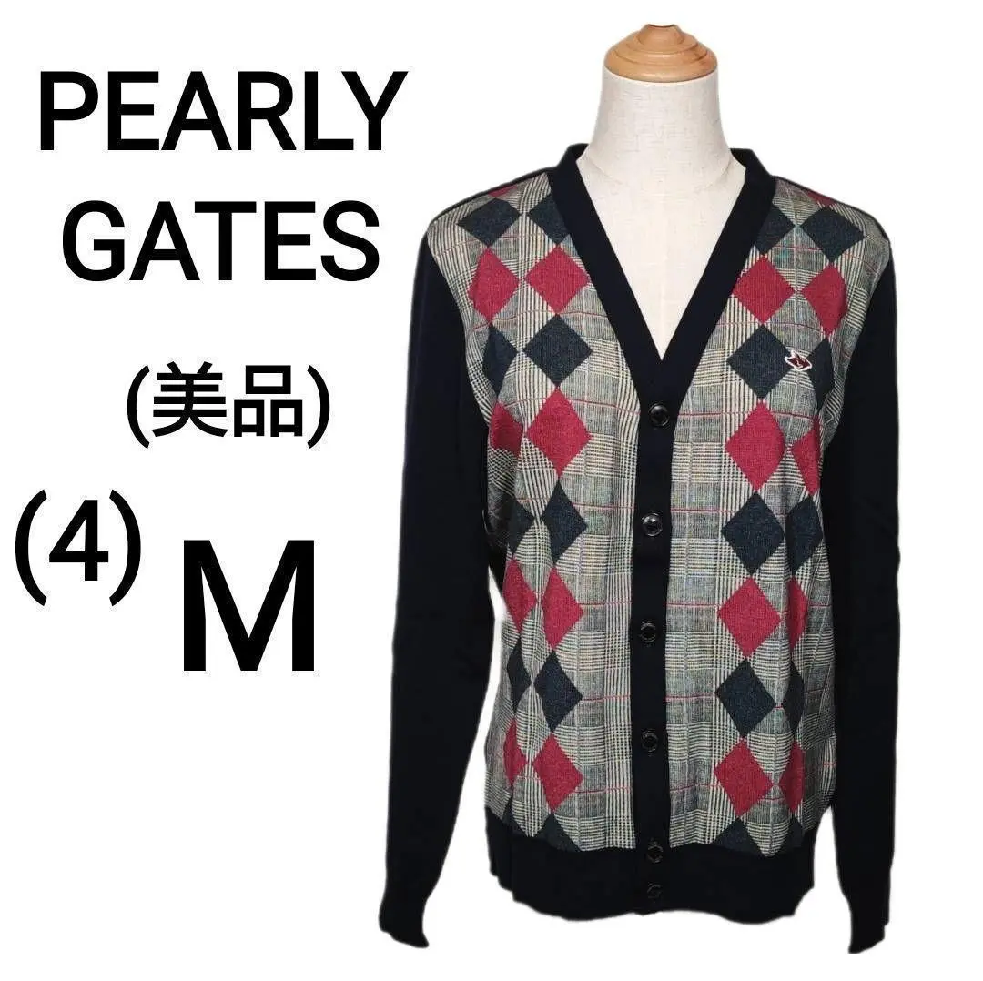 Thumbnail of [Barrie Gates] Golf Wear PG Knit Cardigan Argyle Pattern M Size 4