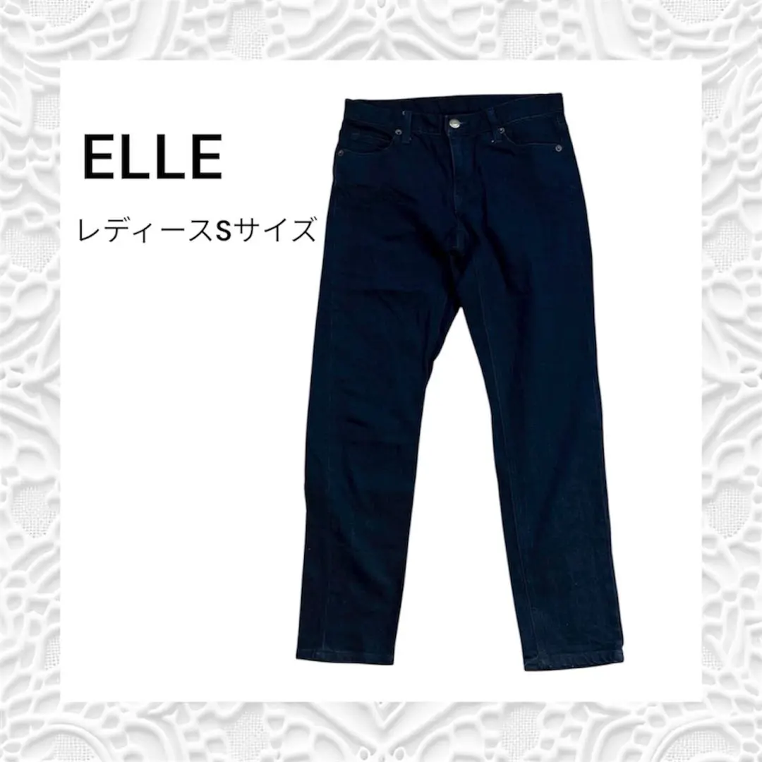 ELLE（艾勒） 棉混 直筒牛仔褲 牛仔褲 的縮圖